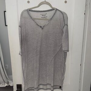 Lucky Brand Gray Henley Tshirt